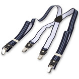 Smalle navy/ blauw gestreepte bretels - Thumbnail 2