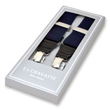 Gestipte bretels navy/rood - Thumbnail 1