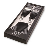 XIV Bretels - Pied de Poule Zwart - Thumbnail 1