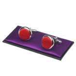 Helderrode manchetknopen - Thumbnail 1