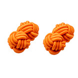 Oranje Stoffen Manchetknopen - Thumbnail 1