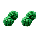 Groene Stoffen Manchetknopen - Thumbnail 1