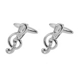 Muzieksleutel manchetknopen - Thumbnail 1