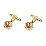 Gouden Knoop Manchetknopen - Thumbnail 1