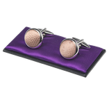 Beige Manchetknopen - ruit - Thumbnail 1