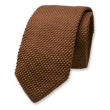 Gebreide Cognac Stropdas  - Thumbnail 1