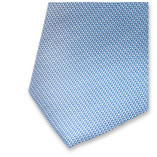 Aqua Blauwe Stropdas Grijs Patroon - Thumbnail 2