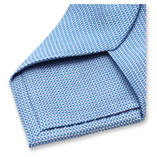 Aqua Blauwe Stropdas Grijs Patroon - Thumbnail 3