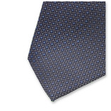Luxe Stropdas Geblokt Blauw-Grijs - Thumbnail 2