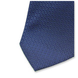 Stropdas Modern Patroon - Navy - Thumbnail 2