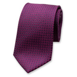 Stropdas Modern Patroon - Paars - Thumbnail 1