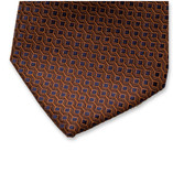 Stropdas Modern Patroon - Bruin - Thumbnail 2