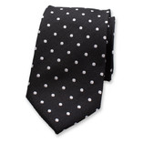 Zwarte stropdas Witte Polkadot - Thumbnail 1