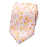 Perzikkleurige Stropdas - Bloemen - Thumbnail 1