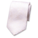 Witte Stropdas Kant Patroon Jacquard - Thumbnail 1
