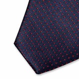 Navy stropdas met rode stippen - Thumbnail 2