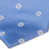  Bloemen stropdas lichtblauw - Thumbnail 2