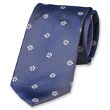 Bloemen stropdas navy - Thumbnail 1
