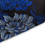 Stropdas Kobaltblauw Gebloemd - Thumbnail 2