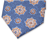 Koningsblauwe Stropdas de Luxe Dessin - Thumbnail 2