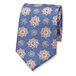 Koningsblauwe Stropdas de Luxe Dessin - Thumbnail 1