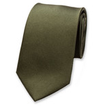 Donkergroene satijn stropdas - Thumbnail 2