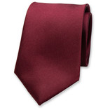 Wijnrode satijnen stropdas - Thumbnail 1