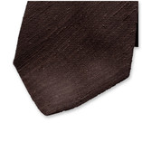 Donkerbruine Stropdas - Italiaans Zijde - Thumbnail 2