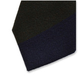 Blokstreep Stropdas Donkerblauw - Groen - Grijs - Thumbnail 3