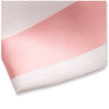 Stropdas met brede strepen wit/lichtroze - Thumbnail 2