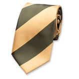Breed gestreepte stropdas Groen/Goud - Thumbnail 2