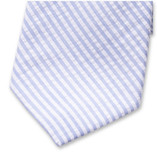 Seersucker Stropdas - Lichtblauw - Thumbnail 2