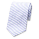 Seersucker Stropdas - Lichtblauw - Thumbnail 1