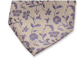 Groene Luxe Stropdas - Blauwe Bloemen - Thumbnail 2