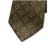 Groene Luxe Stropdas Bloemen - Thumbnail 2