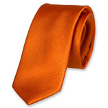 Smalle donkeroranje stropdas - Thumbnail 1