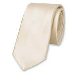 Off White Dames Stropdas - Satijn Zijde - Thumbnail 1