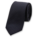 Smalle Donkerblauwe Stropdas - Cirkel - Thumbnail 1