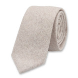 Beige Wollen Stropdas - Thumbnail 1