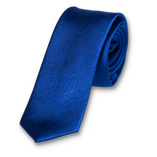 Super smalle stropdas Koningsblauw - Thumbnail 1