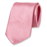 Roze satijn stropdas - Thumbnail 1