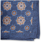 Koningsblauwe Pochet de Luxe Dessin - Thumbnail 2