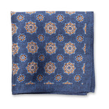 Koningsblauwe Pochet de Luxe Dessin - Thumbnail 1