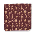 Kerst Pochet Bordeauxrood - Gouden Sneeuwsterren - Thumbnail 1