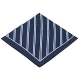 Gestreept zijden sjaaltje Donkerblauw-Blauw - Thumbnail 4