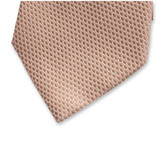 Beige Luxe Stropdas Cirkel Patroon - Thumbnail 1