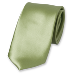 Satijn polyester stropdas Saliegroen - Thumbnail 1