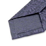 Smalle blauwgrijze stropdas Bloemen - Thumbnail 3