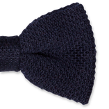 Gebreide vlinderstrik navy - Thumbnail 2