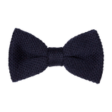 Gebreide vlinderstrik navy - Thumbnail 1